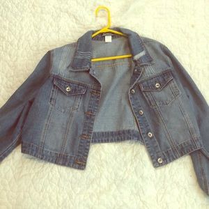 Denim half jacket